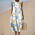Solar Graphic | Balloon Midi Dress