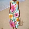 Floral | Sleeveless Midi Dress