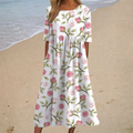 Romantic | Soft Round-Neck Midi Dress
