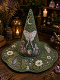 Moonlit Butterfly Mystic Garden Quilted Witch Hat