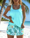 Barbara™ | Elegante Ocean Print Split Tankini