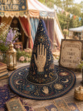 Mystic Moon Handcrafted Quilted Witch Hat