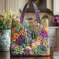 Handcrafted Succulent Garden Tote