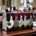 Beauty case trapuntato con gallina nel nido NCU0DK10293