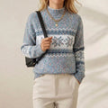 Lily – Light Blue Jumper with Snowflake Pattern