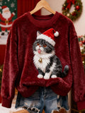 FROST | CHRISTMAS CAT FLANNEL HOODIE
