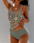 Madeleine™ | Vintage Bloemenprint Tankini Set