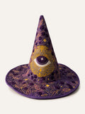 Mystic Moon Eye Celestial Gothic Handcrafted Quilted Witch Hat