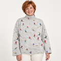 Camila artistic knit jumper on a mature model