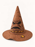 Grumpy Enchanted Wizard Gothic Handcrafted Quilted Witch Hat