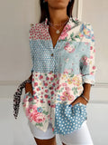 Mira™ | Dames Blouse met Bloemenprint en Knoopsluiting