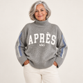 Silvia artistic knit jumper on a mature model