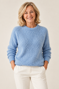 Lorna – Fluffy Crewneck Jumper on a mature model