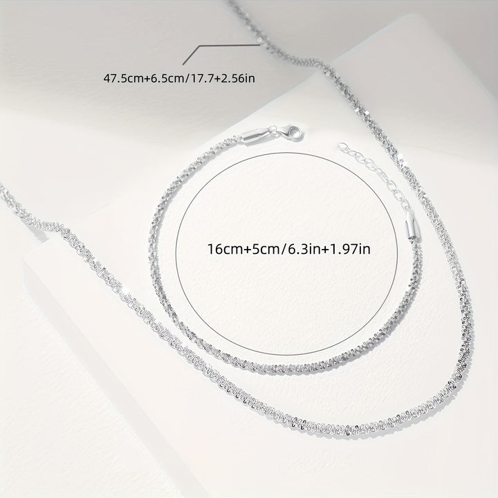 MINIMALIST SHIMMER NECKLACE & BRACELET SET