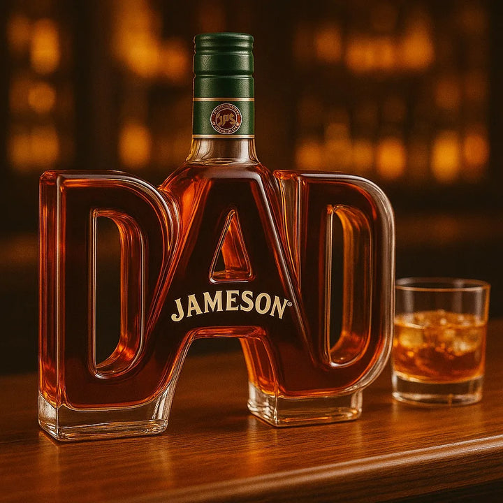 קנקן ויסקי בצורת המילה DAD