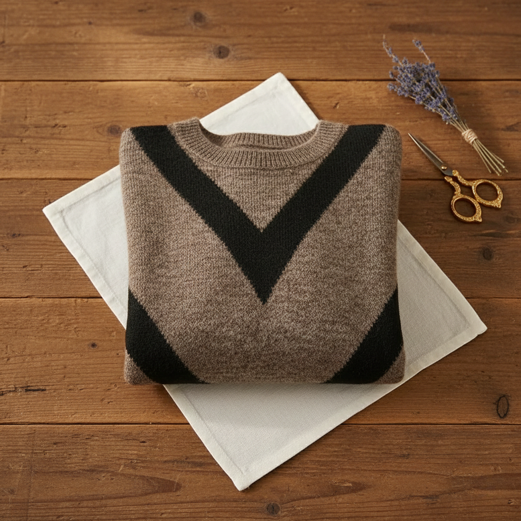 Beatrice – Jumper with Chevron V-Pattern