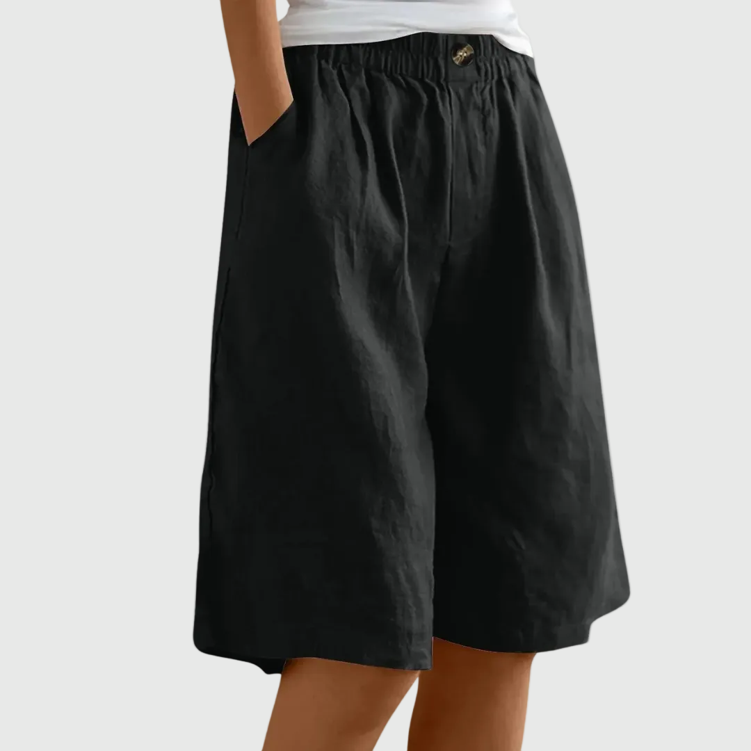 Ella | Ruime Shorts met Elastische Taille
