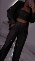 Fioralba | Set lounge tre pezzi con paillettes