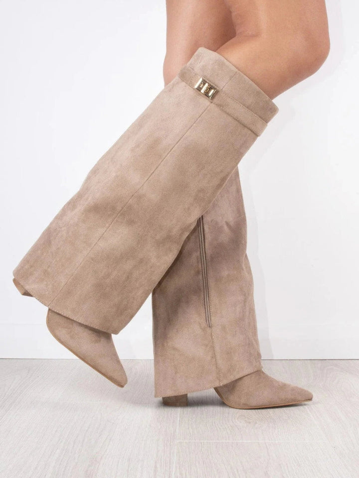HARRIET | WOMEN'S LEATHER THIGH-HIGH BOOTS WITH BUCKLE