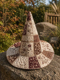 Vintage Floral Patchwork Handcrafted Quilted Witch Hat