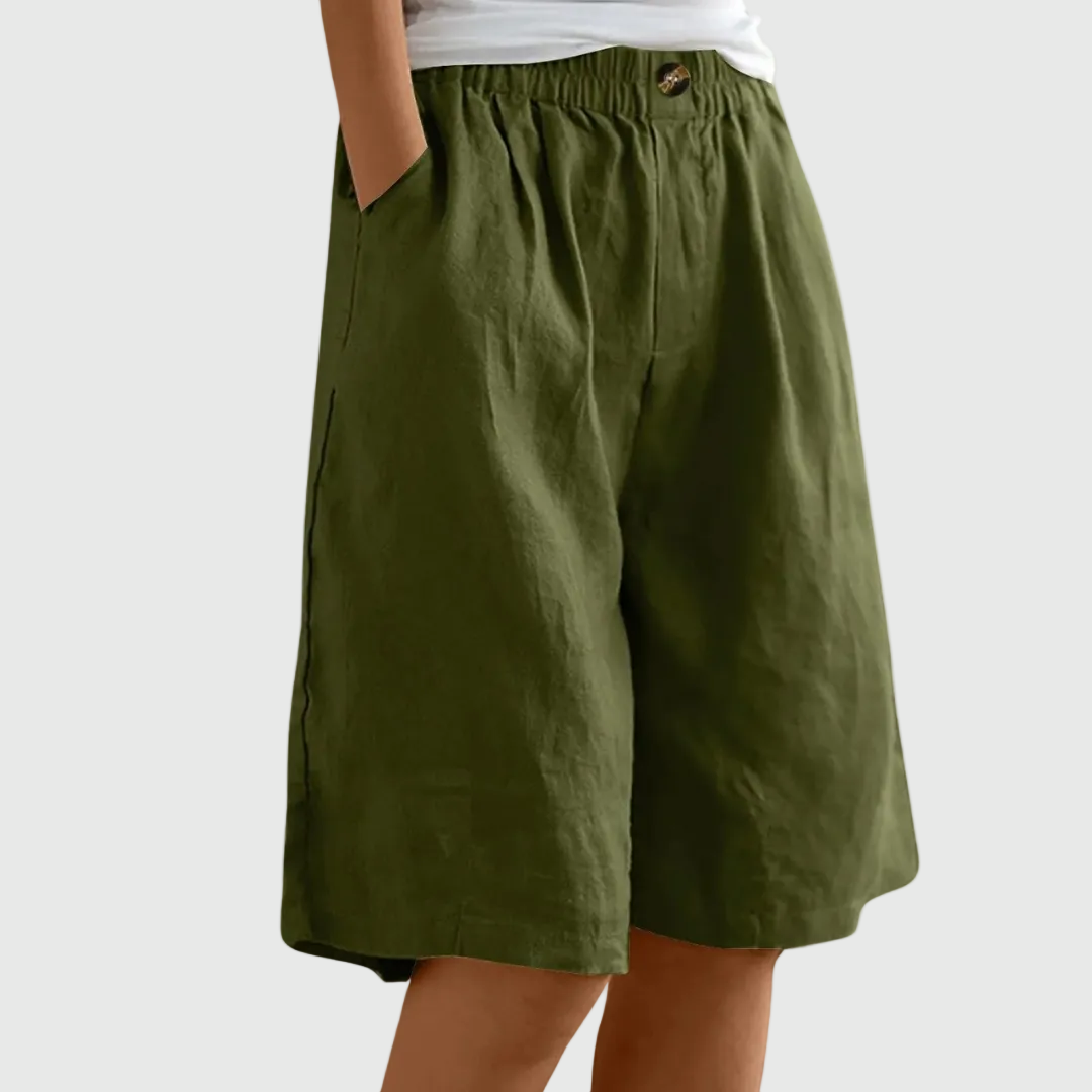 Ella | Ruime Shorts met Elastische Taille