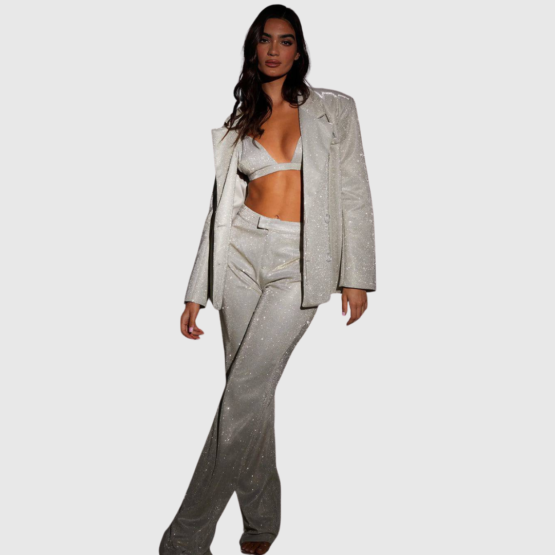 Delphine | Set glitter elegante tre pezzi