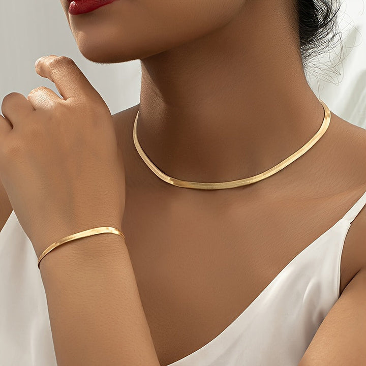 VINTAGE SNAKE CHAIN NECKLACE SET