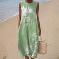 Natural | Sleeveless Midi Dress