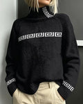 Imogen | Geometric Roll-Neck Jumper