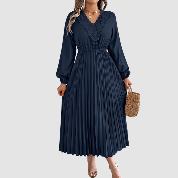 ROSALIND QUINN | LACE V-NECK A-LINE DRESS