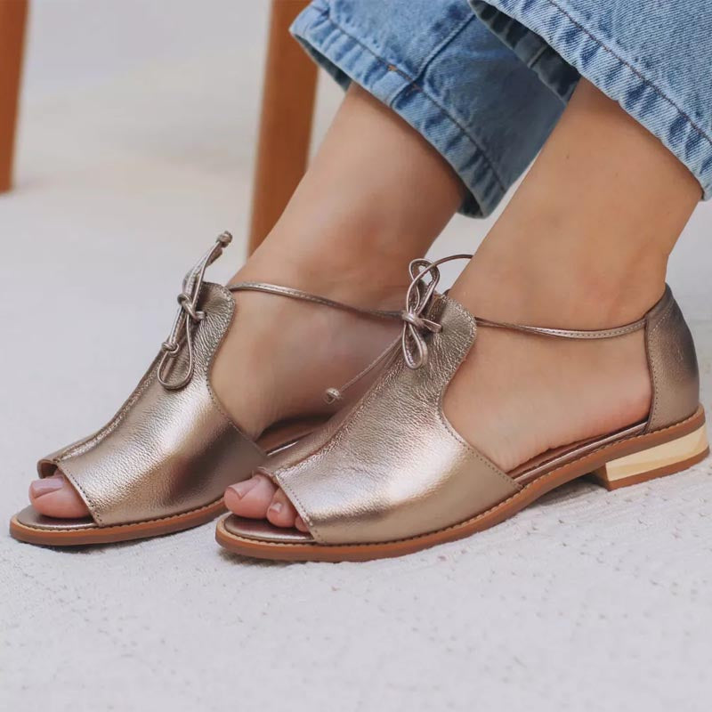 Liliana | Platte Sandalen met Veters