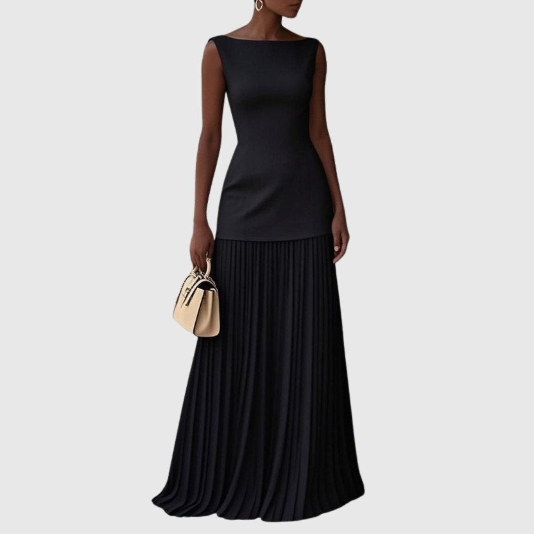 CORALIE | PLEATED MAXI DRESS