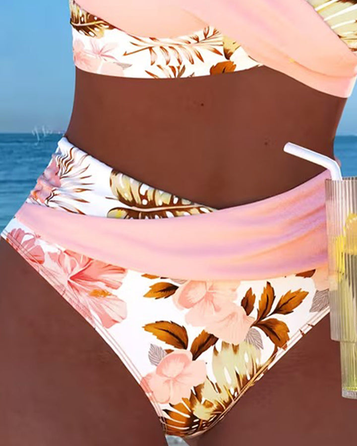 Jolina™ | Bloemen Contrast Split Bikini