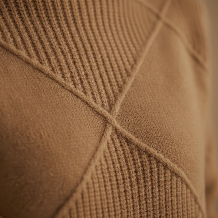 Louise – Jumper with Woven Diamond Structure