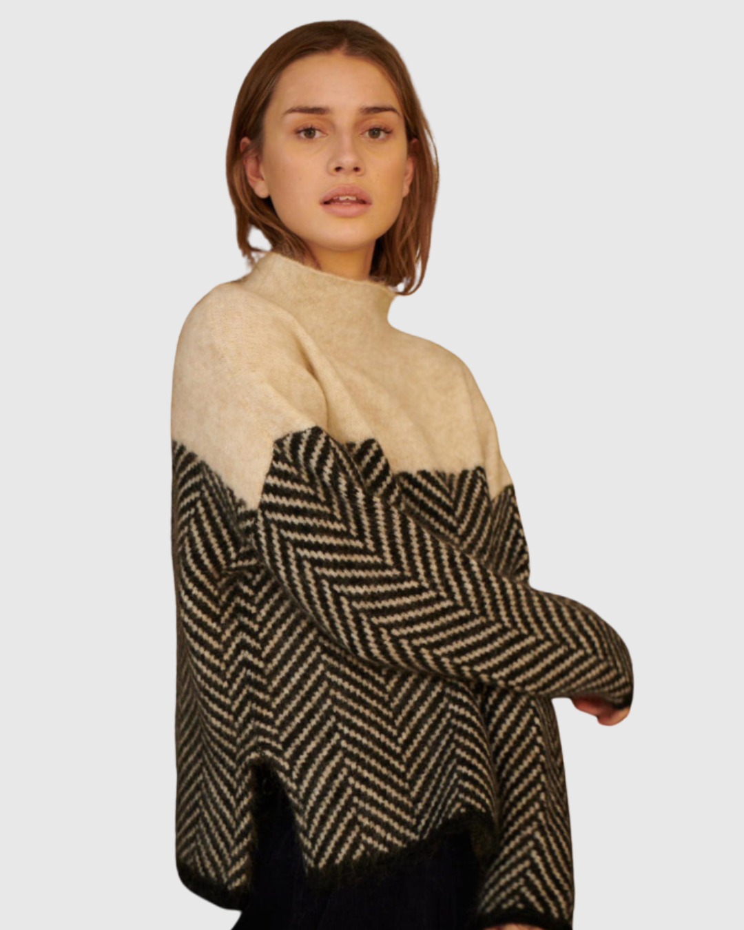 TAMSIN | COTTON TURTLENECK SWEATER