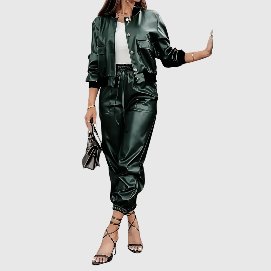 LIVIA - LUXE LEATHER TWO-PIECE SET