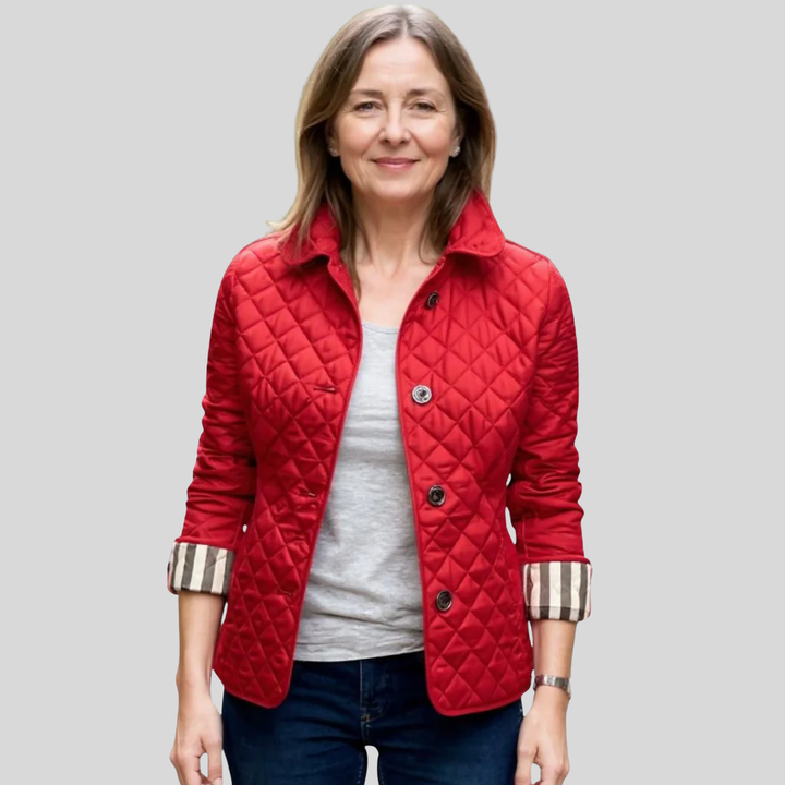 Diana - Casual Quilted Jacket with Turned-Down Collar