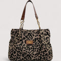 Lévrier – Borsa da Shopping in Canvas Leopardato