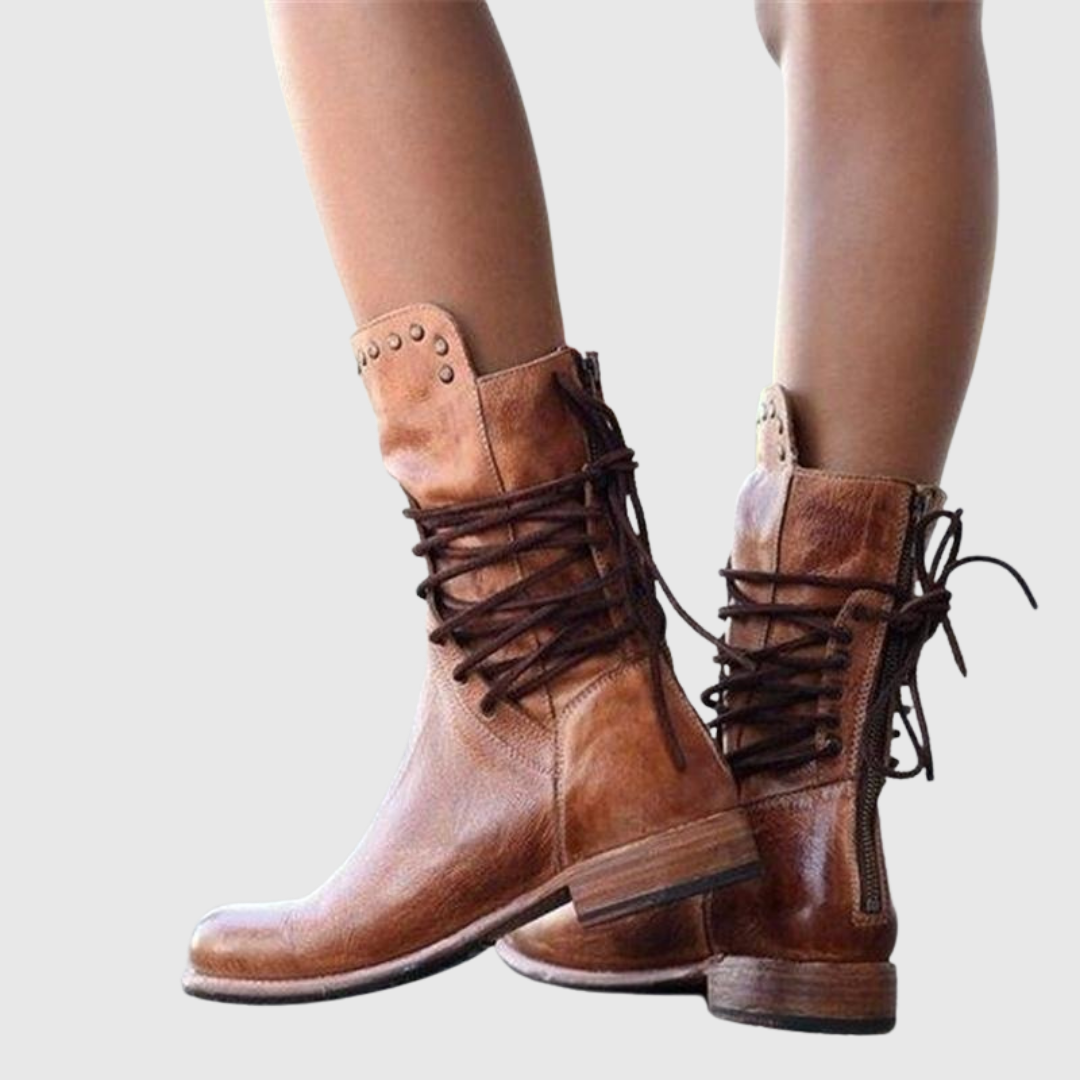 Maelis | Vintage Comfort Lace-Up Boots