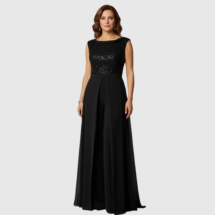 ZORAIDA QUINN | STYLISH SLEEVELESS JUMPSUIT DRESS