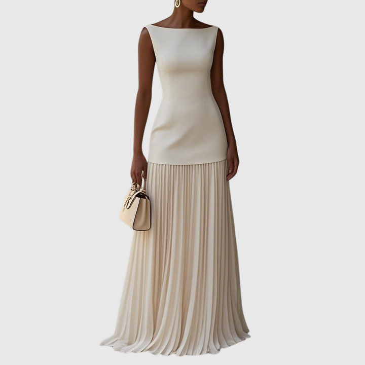 CORALIE | PLEATED MAXI DRESS