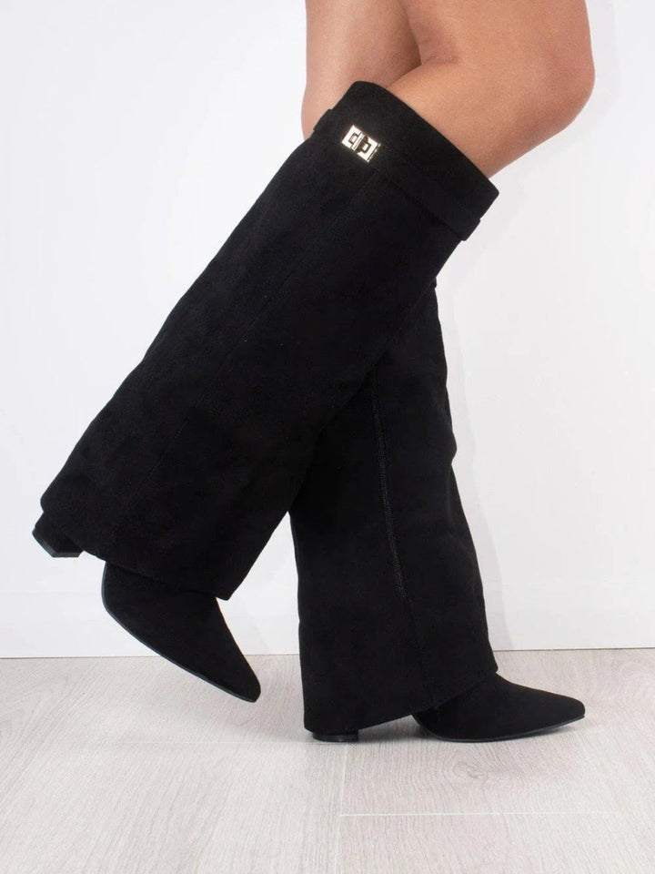 HARRIET | WOMEN'S LEATHER THIGH-HIGH BOOTS WITH BUCKLE