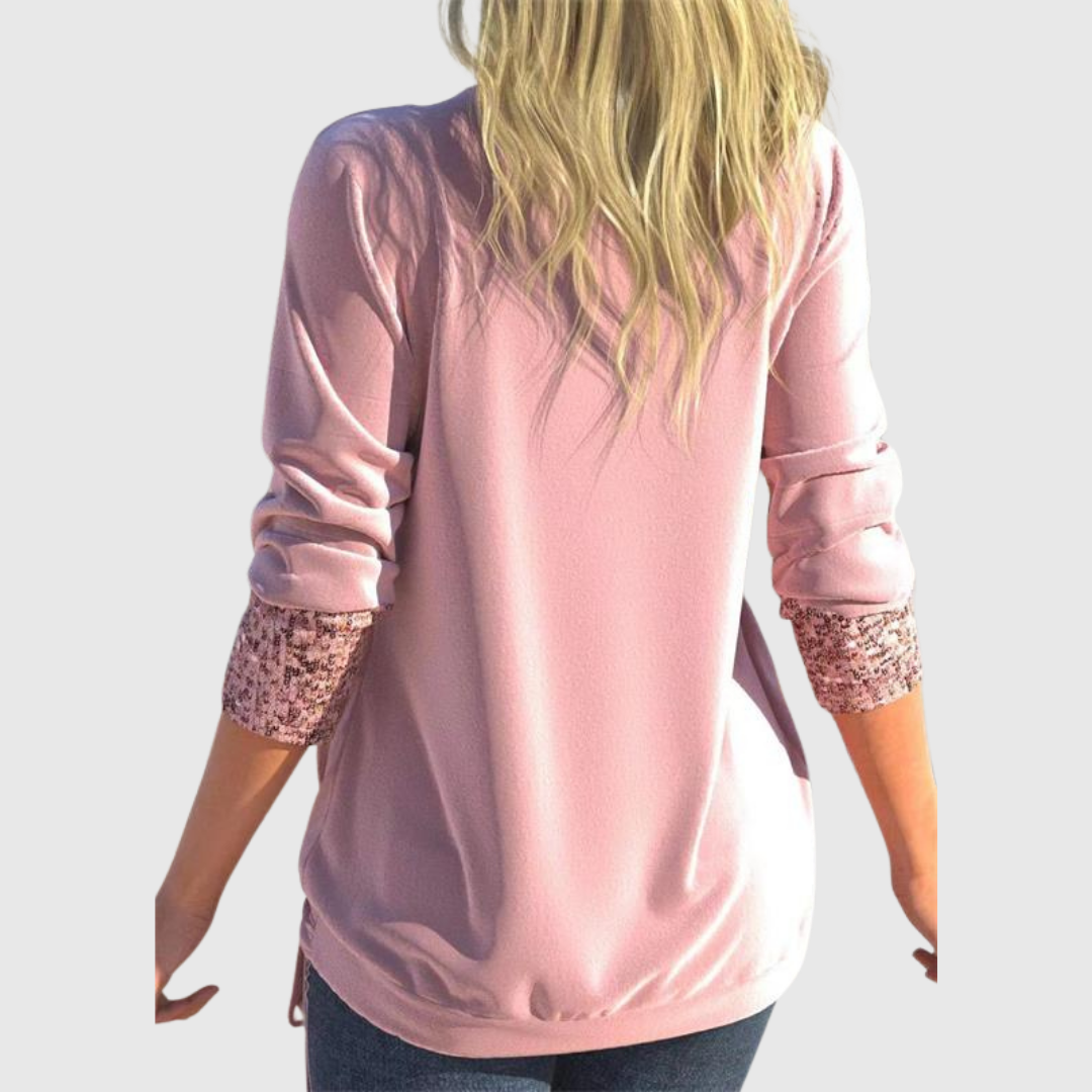 ODELINE | MODERN SEQUIN LAYER BLOUSE