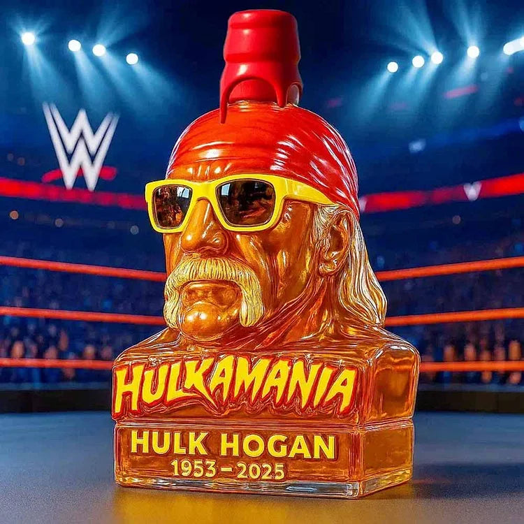 קנקן ויסקי בדמות מתאבק עם משקפי שמש