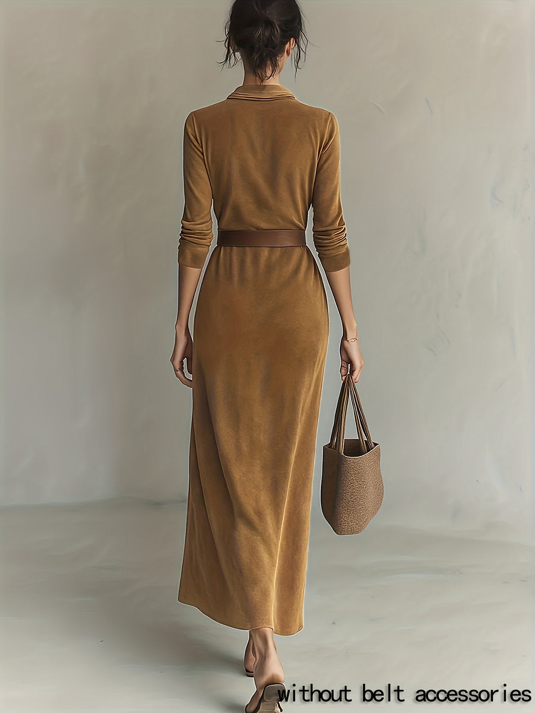 DJANNA - SINGLE-BREASTED BELTED DRESS