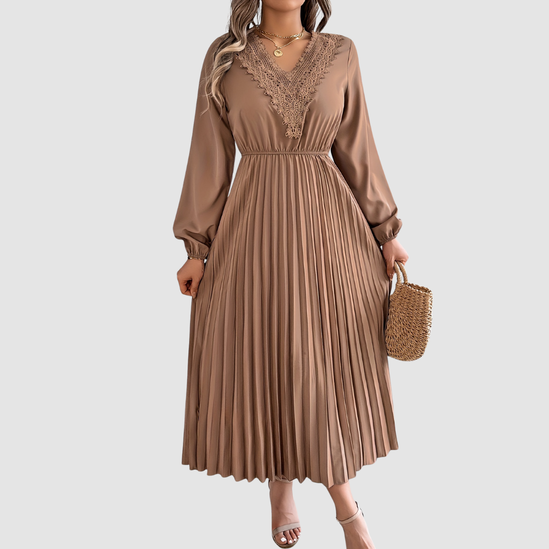 ROSALIND QUINN | LACE V-NECK A-LINE DRESS