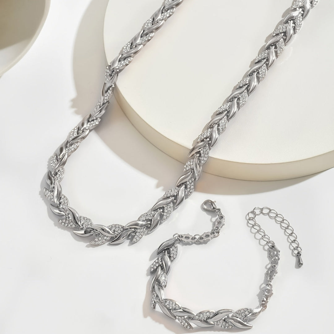 Elegant Rhinestone Fish Tail Set