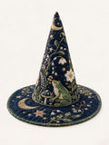 Enchanted Moon Garden Handcrafted Quilted Witch Hat