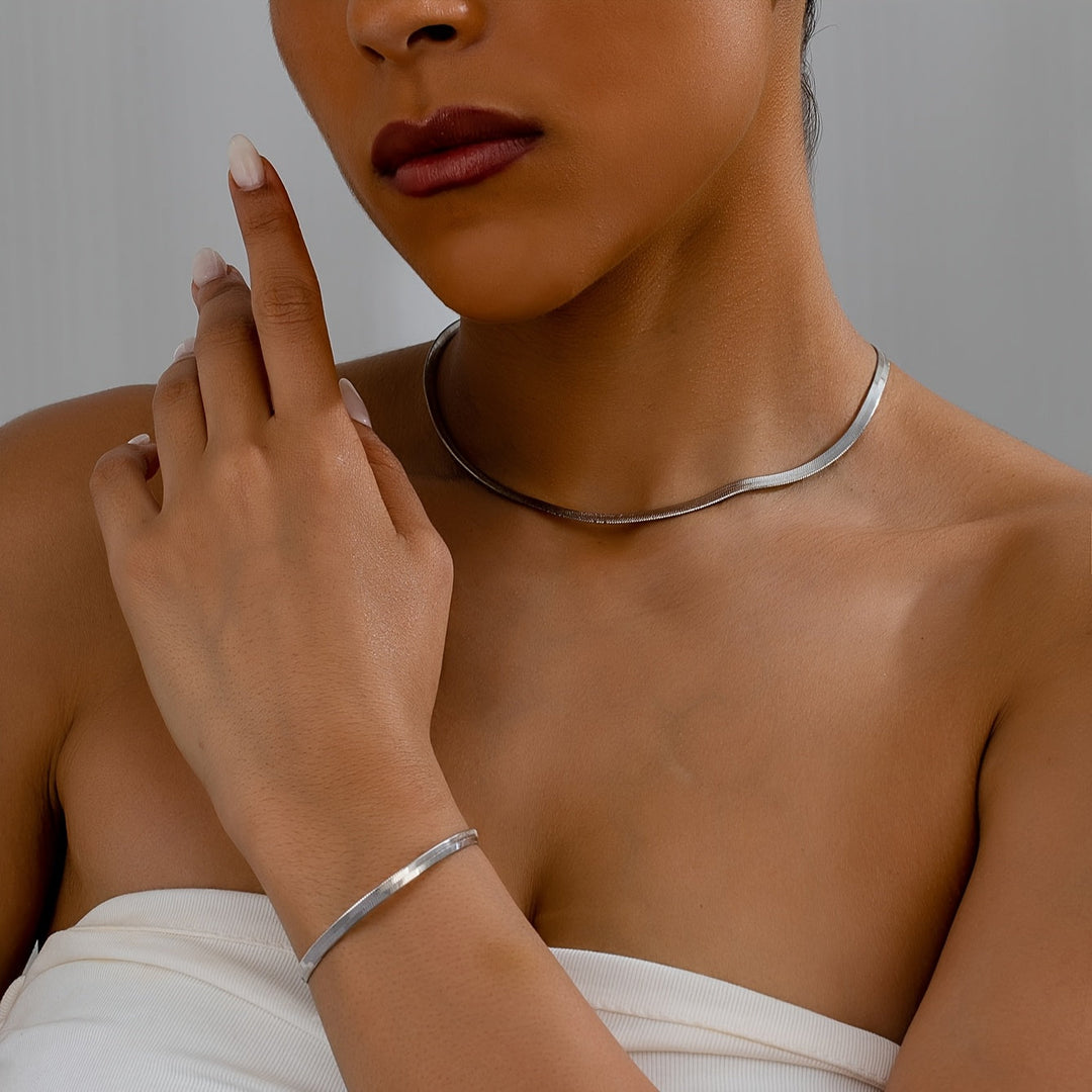 VINTAGE SNAKE CHAIN NECKLACE SET