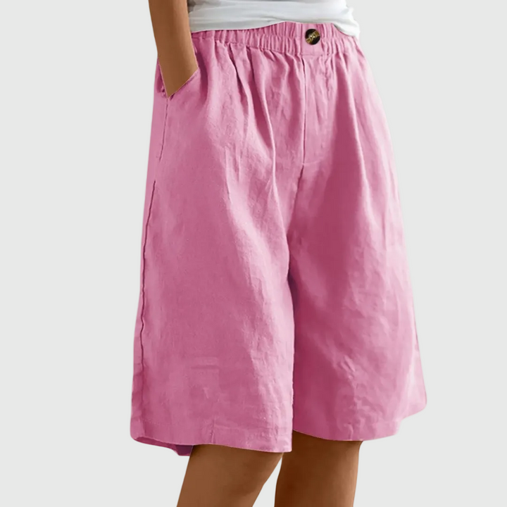 Ella | Ruime Shorts met Elastische Taille